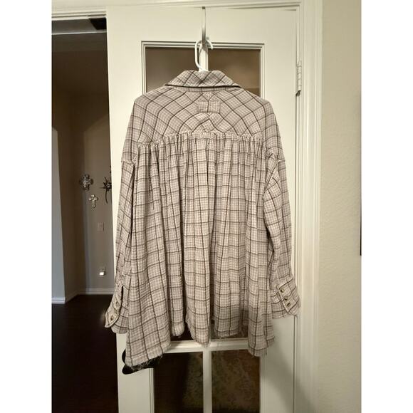 Free People We The Free Carditi Plaid Tunic Shirt Top XS - Picture 8 of 12